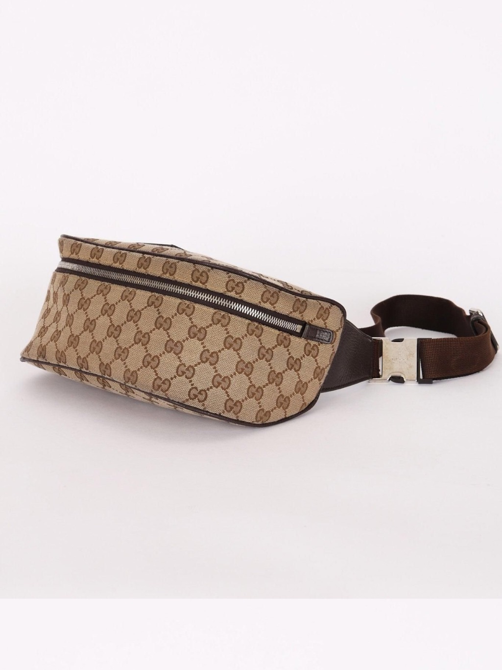 Gucci Brown Monogram Canvas Belt Bag